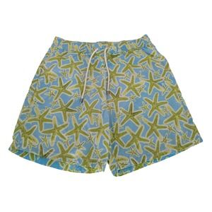 Allen Edmonds Swim Trunks Mens XL Blue Green Starfish Beach Coastal Preppy
